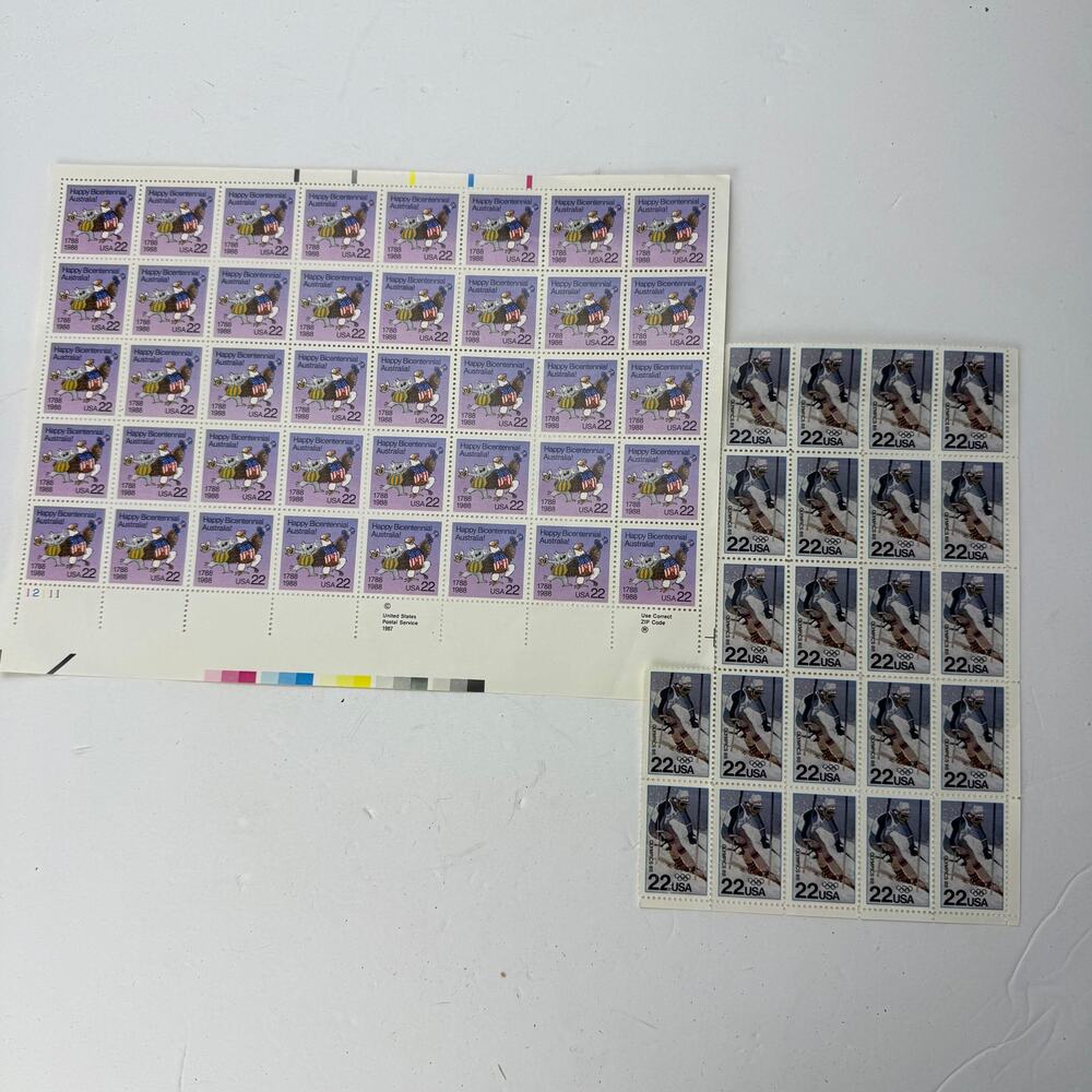 LOT OF VINTAGE 1980S STAMPS UNUSED